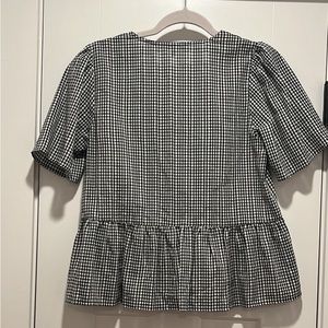 Black and white plaid shirt